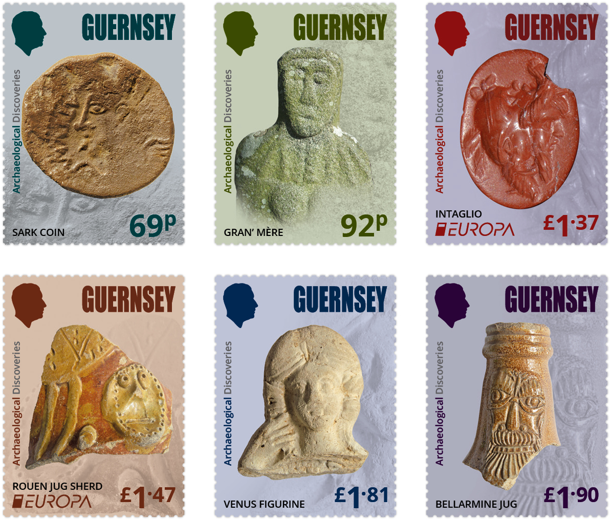 Set of 6 stamps